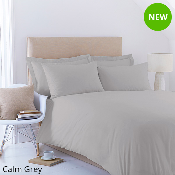 Calm Grey Bedding Set Supersoft 180tc, Pale Grey Bedding Set
